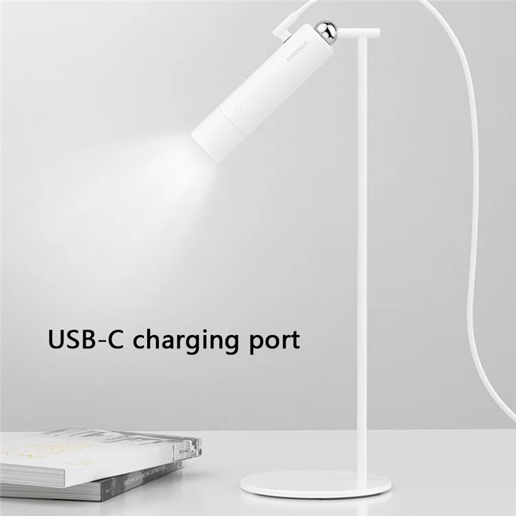 MOMAX QL12 SnapLux Multifunktionale kabellose magnetische Nachtbeleuchtung mit Helligkeitseinstellung, Tischlampe, Weiß