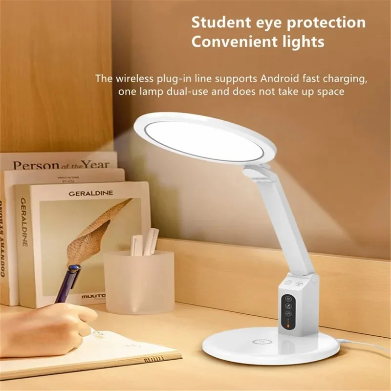 TB-20SPLI LED Eye Care Desk Lamp Battery Operated Night Light with Wireless Charging