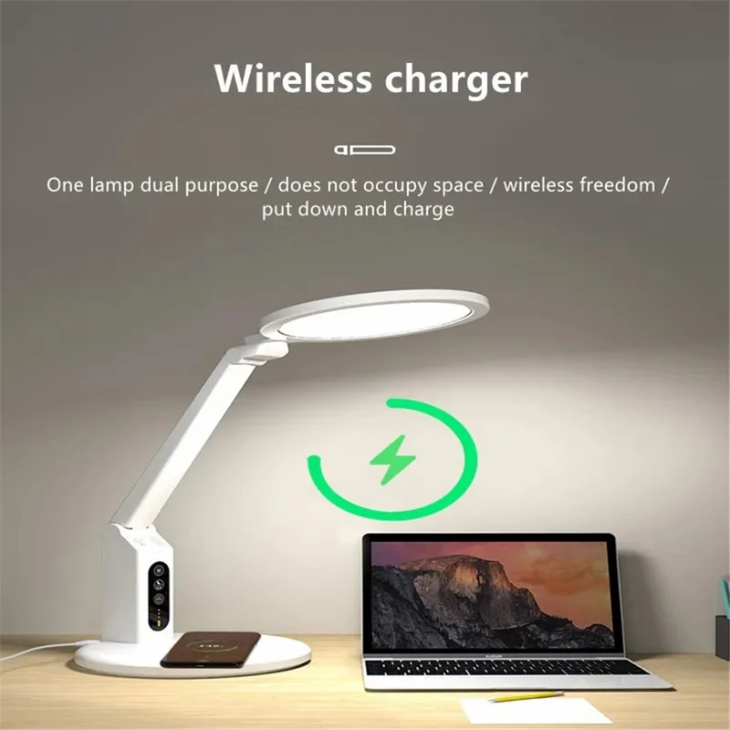TB-20SPLI LED Eye Care Desk Lamp Battery Operated Night Light with Wireless Charging