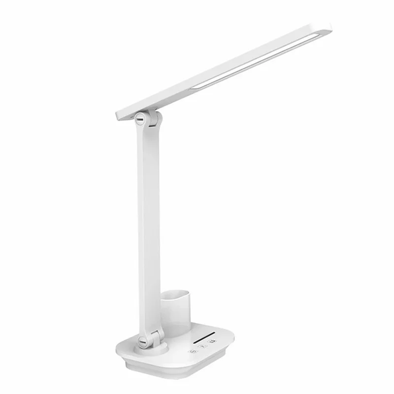 TB-87S LED Eye-Care Desk Study Lamp Bedside Night Light for Students, USB Cable Powered - White