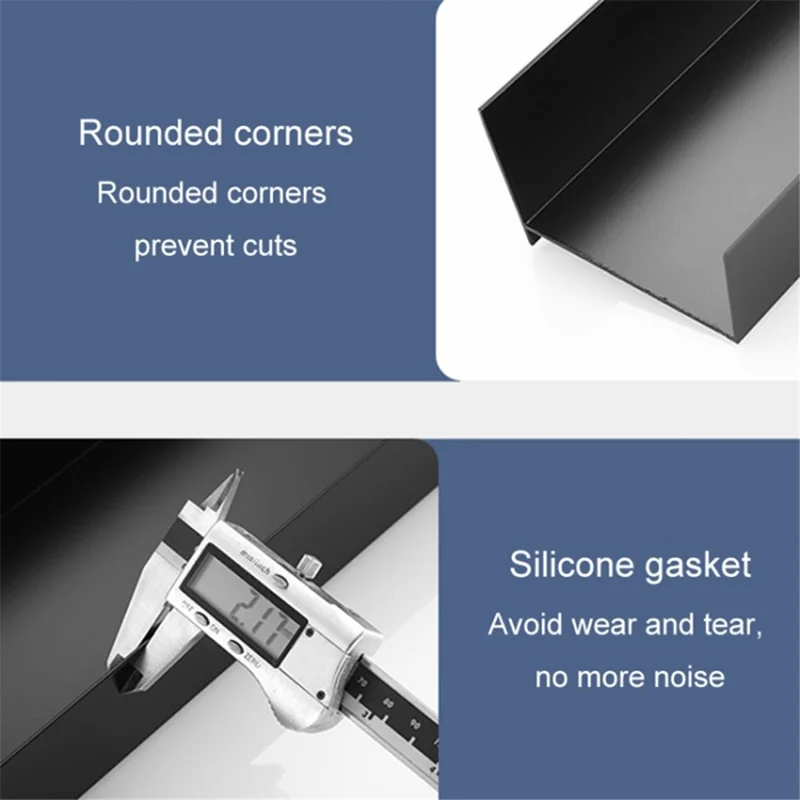 5304 30cm Bathroom Kitchen Storage Shelf Aluminum Wall Mounted Storage Rack - Black
