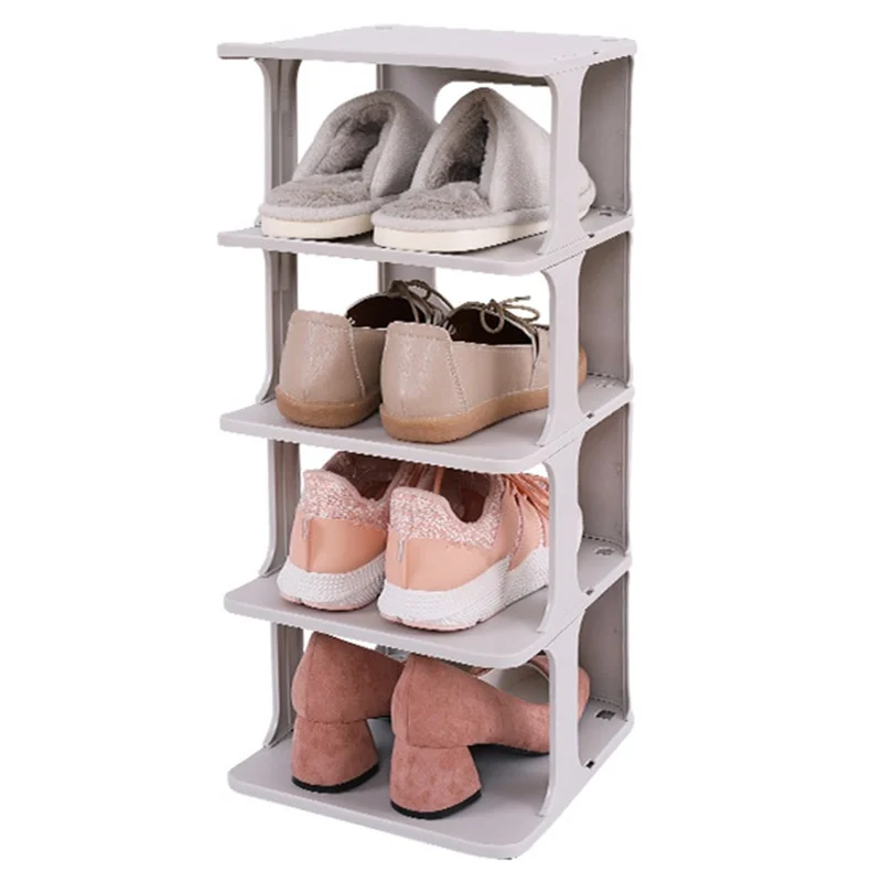 ZY-GA070 4PCS Durable PP Shoe Storage Box Home Shoe Organizer (5 Layers)