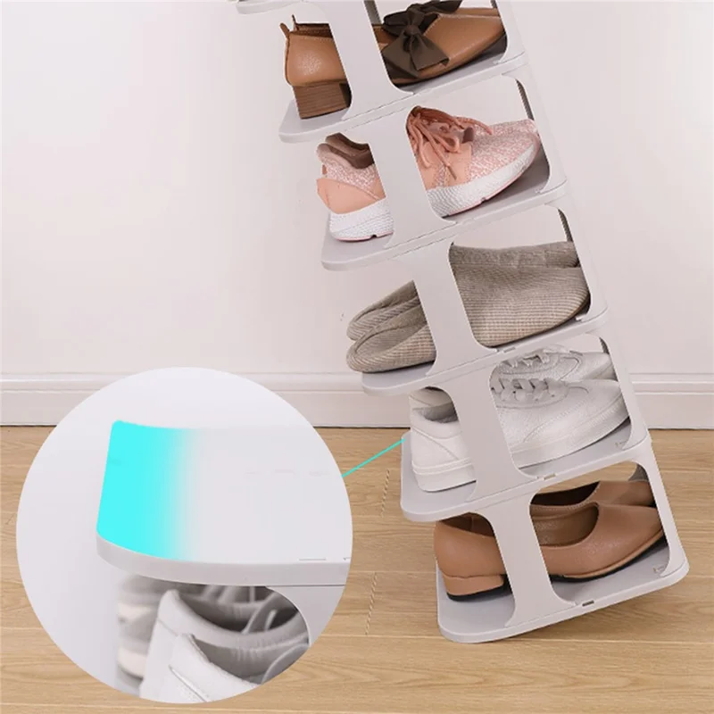 ZY-GA070 4PCS Durable PP Shoe Storage Box Home Shoe Organizer (5 Layers)