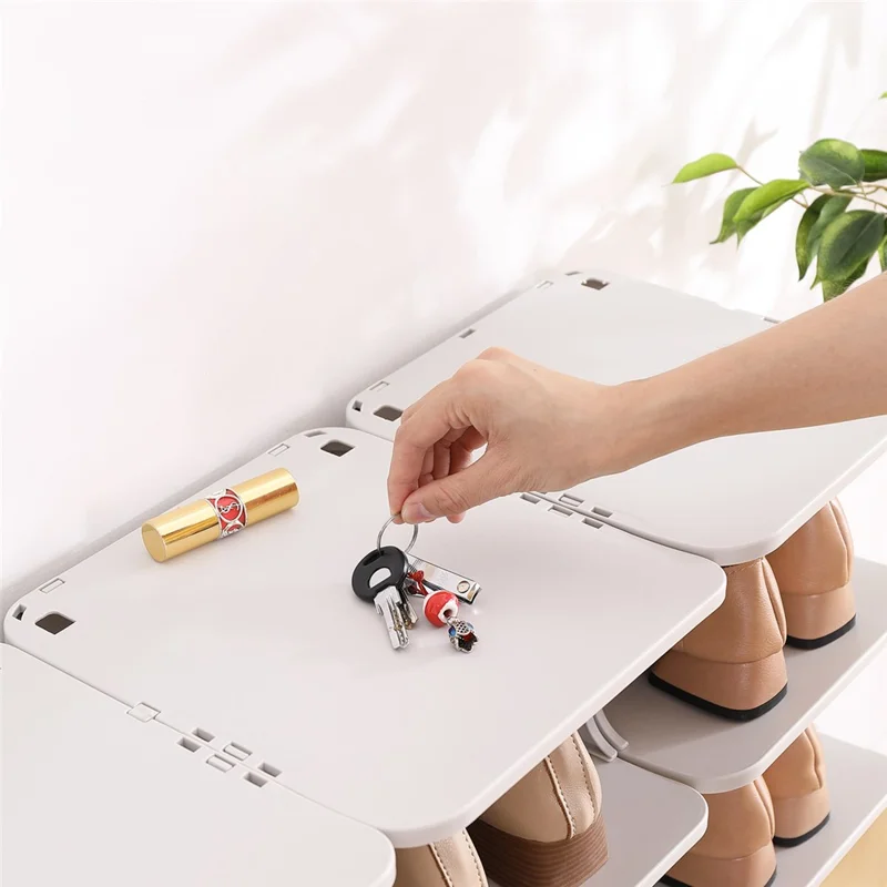 ZY-GA070 4PCS Durable PP Shoe Storage Box Home Shoe Organizer (5 Layers)