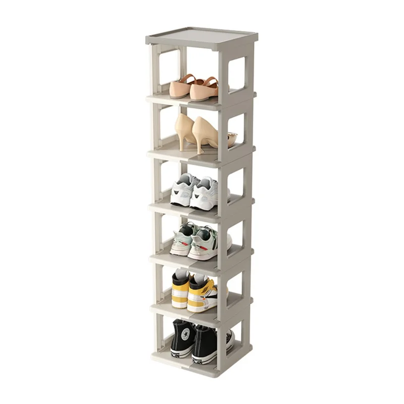 ZY-DF025 Foldable 7 Layer PP Shoe Storage Rack Simple Space Saving Shoes Holder