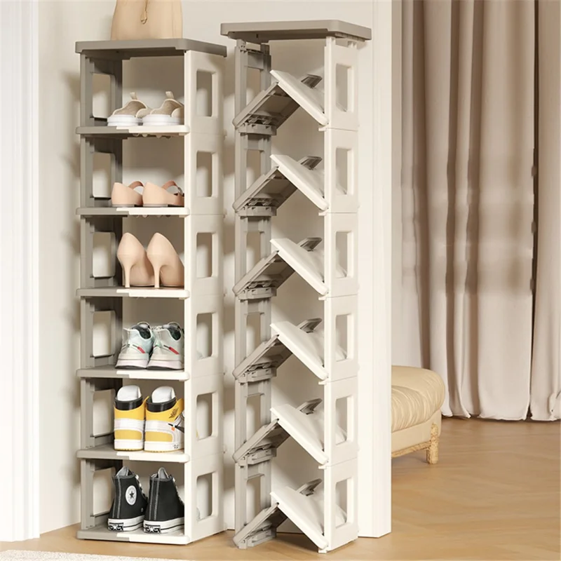 ZY-DF025 Foldable 7 Layer PP Shoe Storage Rack Simple Space Saving Shoes Holder