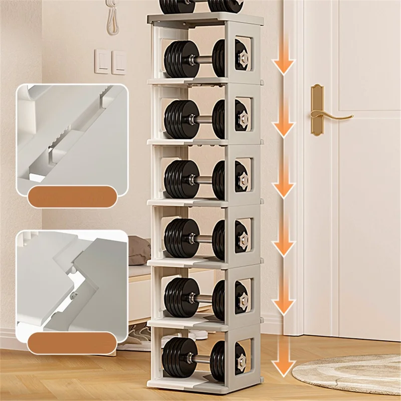 ZY-DF025 Foldable 7 Layer PP Shoe Storage Rack Simple Space Saving Shoes Holder