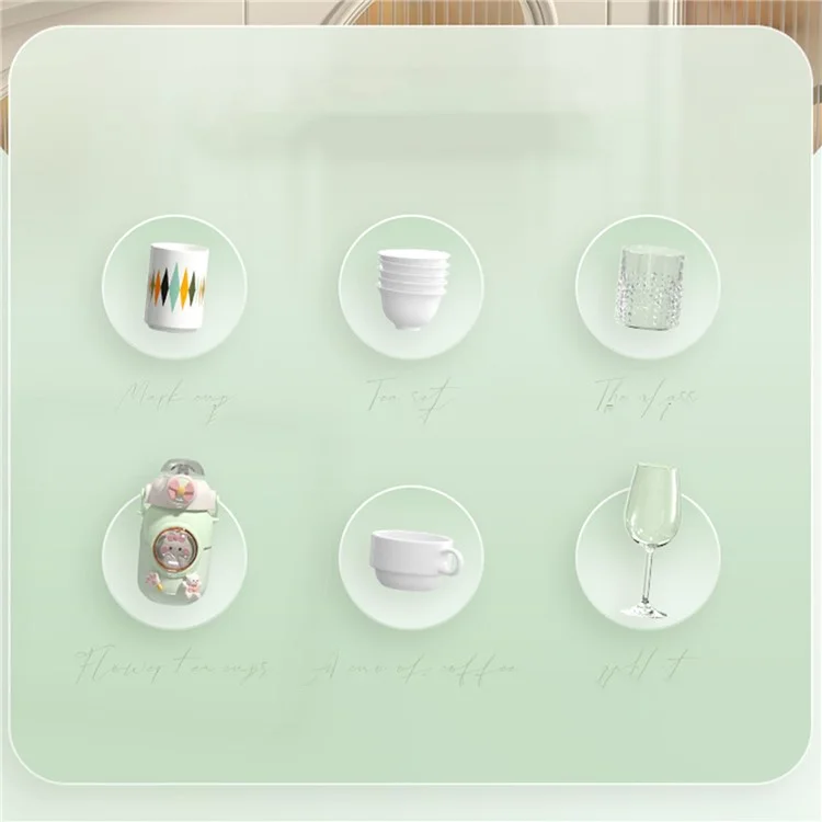 ZY-HE079 2-Layer PP+HIPS+ABS Organizer Cabinet da Cucina Baby Bottle Storage Box - Beige