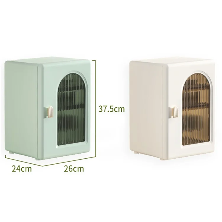 ZY-HE079 2-Layer PP+HIPS+ABS Organizer Cabinet da Cucina Baby Bottle Storage Box - Beige
