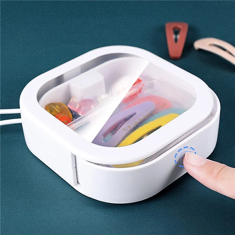 ZY-HZ004 Pocket Size Multi-function Storage Box Organizer with Carry Strap - White