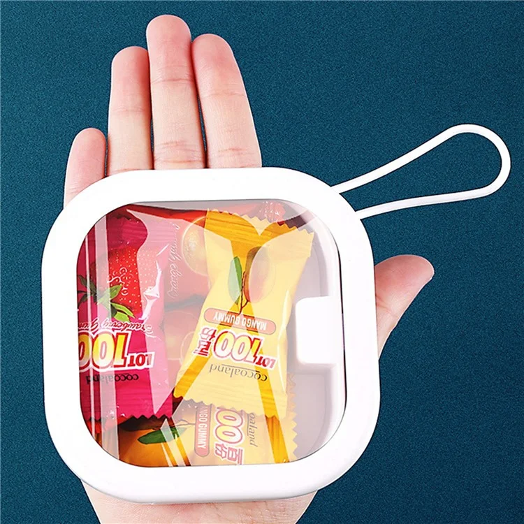 ZY-HZ004 Pocket Size Multi-function Storage Box Organizer with Carry Strap - White