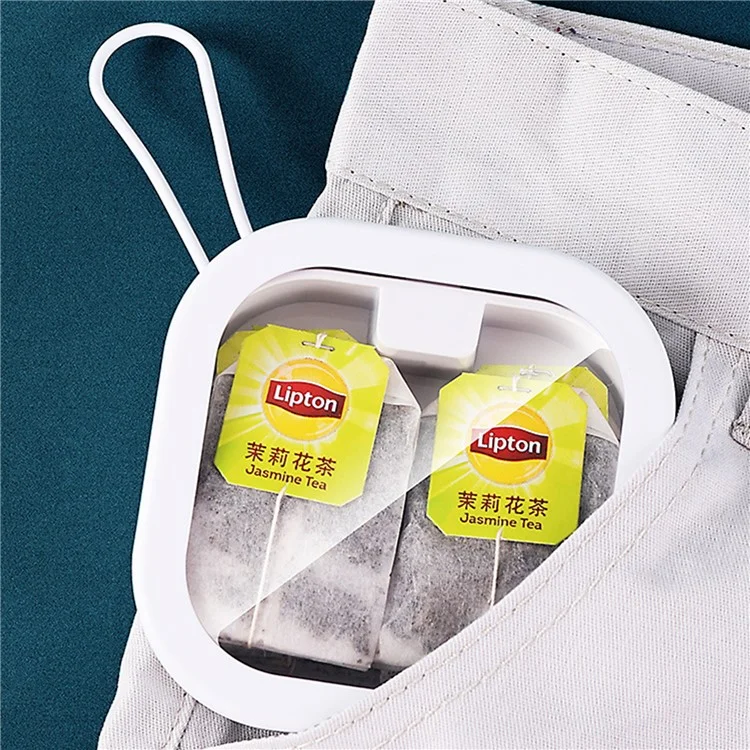 ZY-HZ004 Pocket Size Multi-function Storage Box Organizer with Carry Strap - White