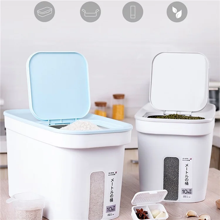 ZY-KA028 11.8L Flour Rice Storage Bucket Moisture-proof PP Rice Container (BPA-Free, without FDA Certification)