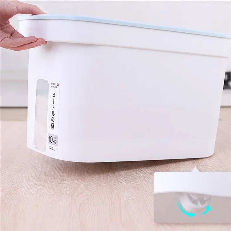 ZY-KA028 11.8L Flour Rice Storage Bucket Moisture-proof PP Rice Container (BPA-Free, without FDA Certification)