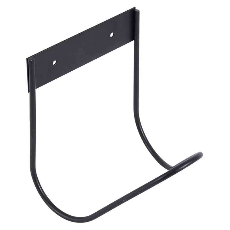 Water Hose Hanger Garden Wall Mounted Hose Holder Hook Water Pipe Storage Rack - Black