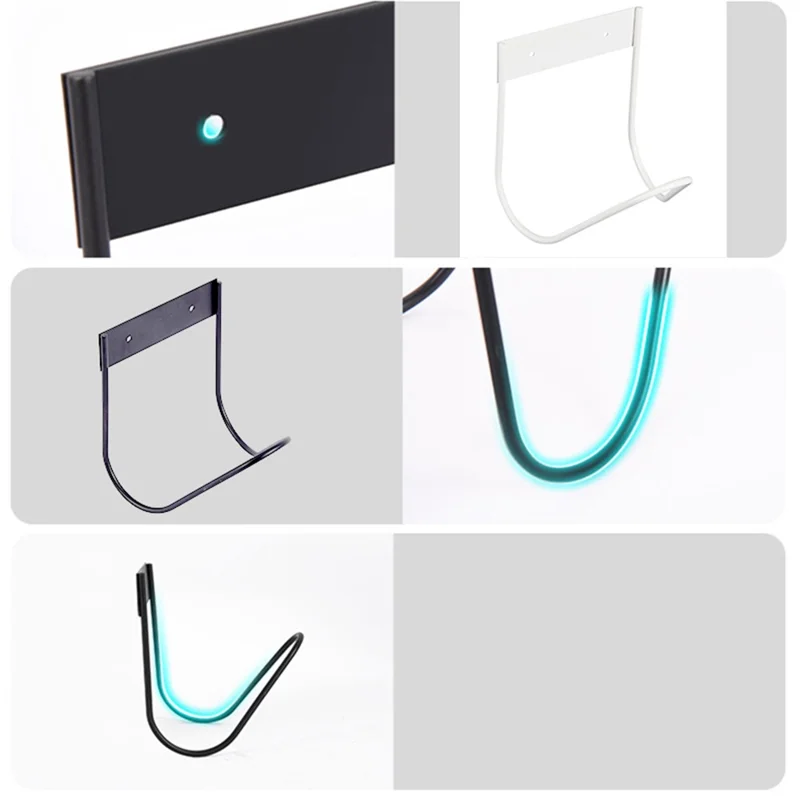 Water Hose Hanger Garden Wall Mounted Hose Holder Hook Water Pipe Storage Rack - Black