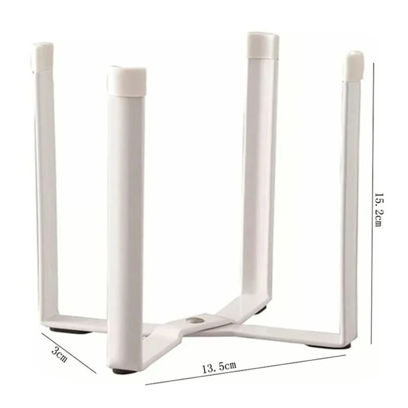 Nordic Kitchen 4-Arm Garbage Bag Holder Bedroom Foldable Iron Rack, Size S - White