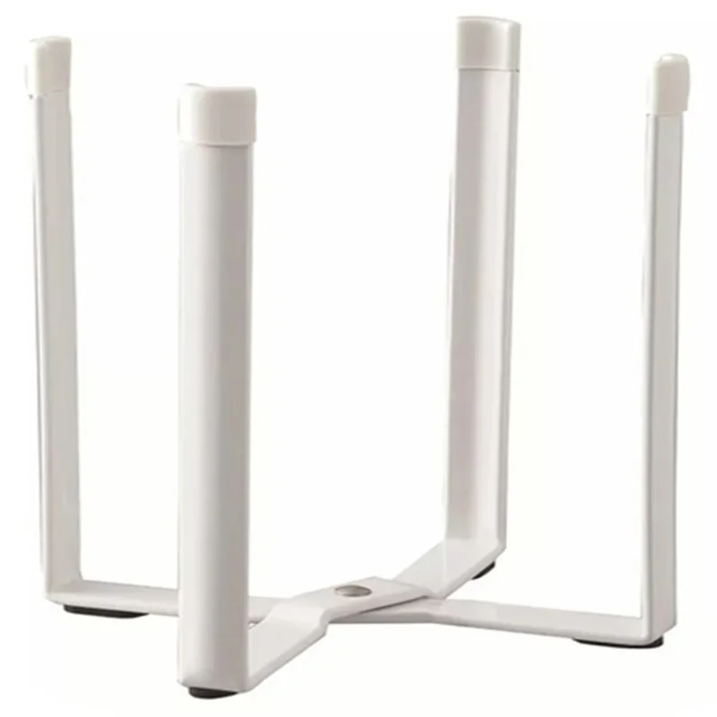Nordic Foldable 4-Arm Garbage Bag Holder Iron Rack for Bedroom Kitchen, Size L - White