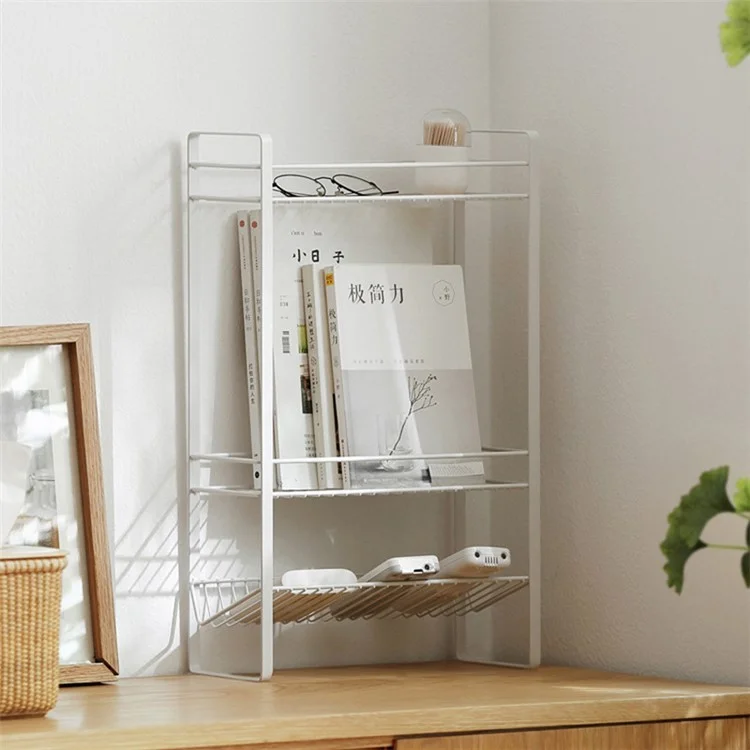 Chariot de rangement à 3 niveaux Étagères de rangement en métal Multiusage pour la salle de bain et la cuisine