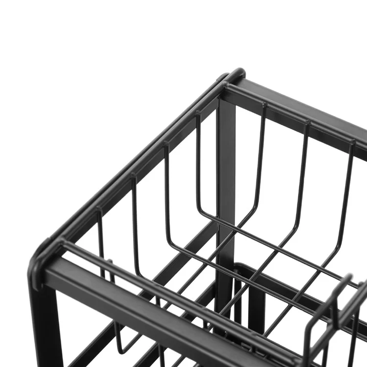 Escorredor de Louça com Suporte para Talheres - Preto
