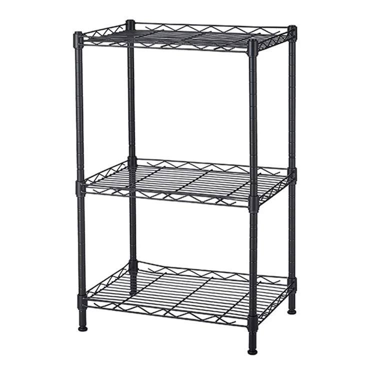 3 Tier Shelving Unit Kitchen Garage Storage Rack Metal Standing Shelf Organiser