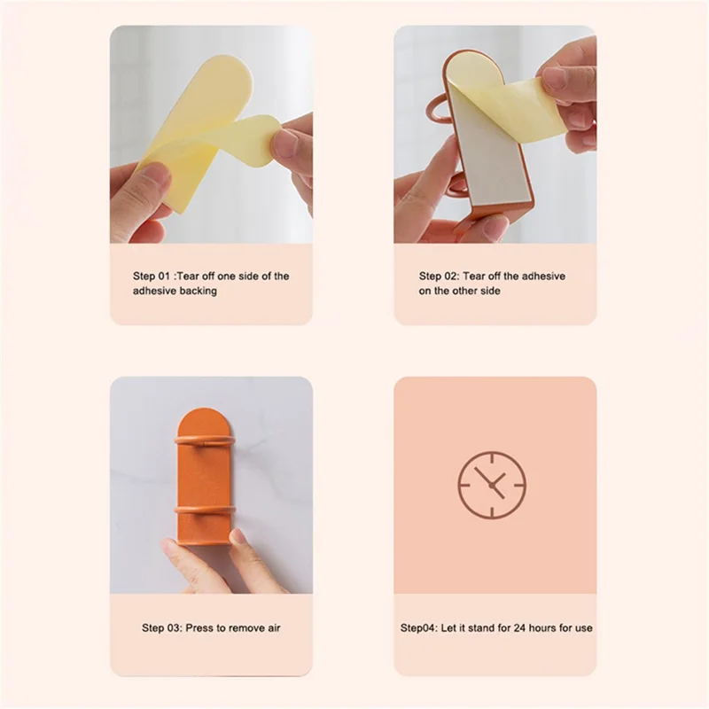 Væghængt elektrisk tandbørsteholder uden borening i kulstofstål - Sort