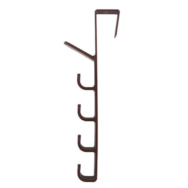 Over The Wardrobe Door Hanger ABS Hook Holder Rack for Towels, Clothes, Hats, Keys - Coffee