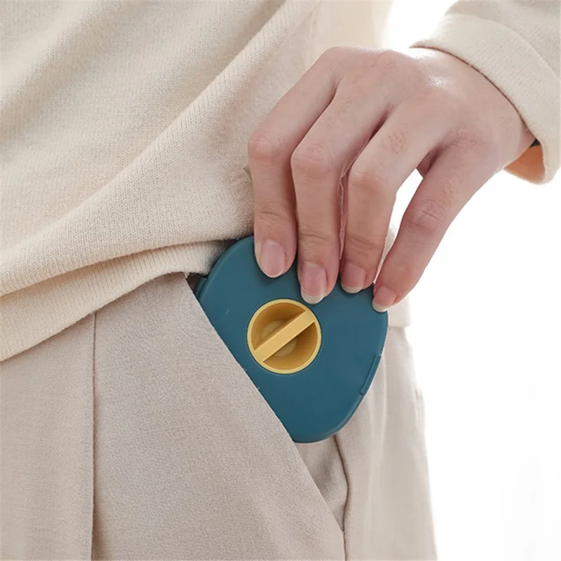 JJTZ ABS Charging Cable Case Round Wired Earphone Storage Box Mini Organizer Holder - White