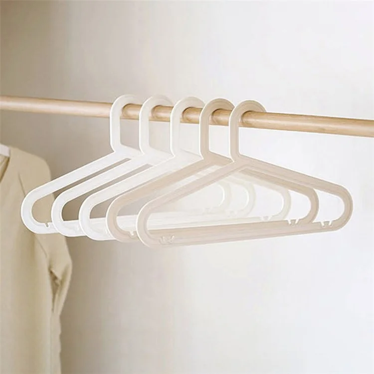 Multi-Purpose Non-Slip Plastic Clothes Hanger for Wardrobe Organization - White