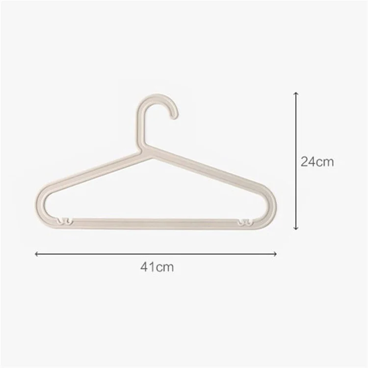Multi-Purpose Non-Slip Plastic Clothes Hanger for Wardrobe Organization - White