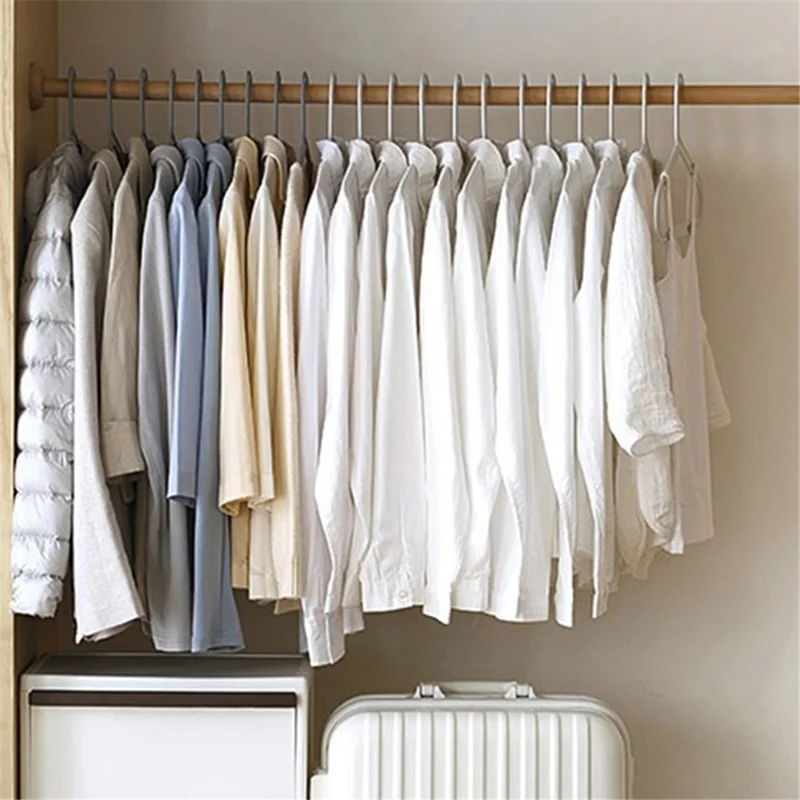 Meerzijdige Anti-slip Plastic Kledinghanger voor Kledingkastorganisatie - Grijs