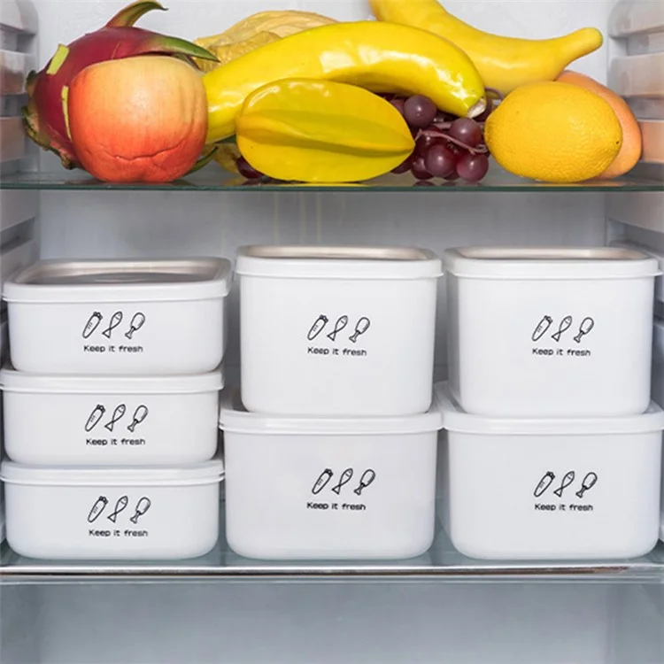 Recipiente de almacenamiento de alimentos de 1400 ml PP+PE, organizador de refrigerador (sin BPA, sin FDA)