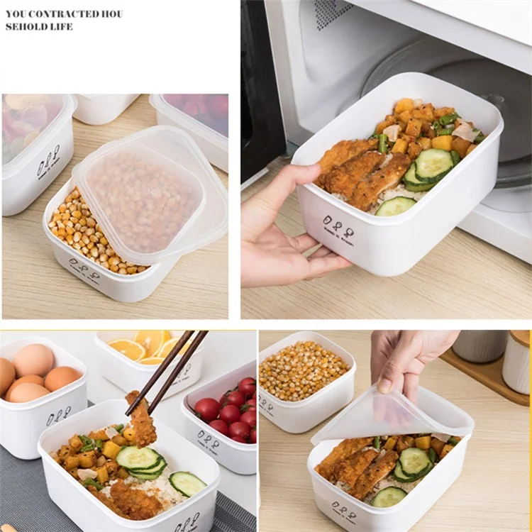 Recipiente de almacenamiento de alimentos de 900ML PP+PE para frutas, verduras y judías (sin BPA, sin FDA)