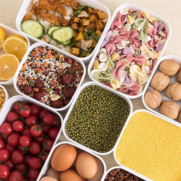 Recipiente de almacenamiento de alimentos de 900ML PP+PE para frutas, verduras y judías (sin BPA, sin FDA)