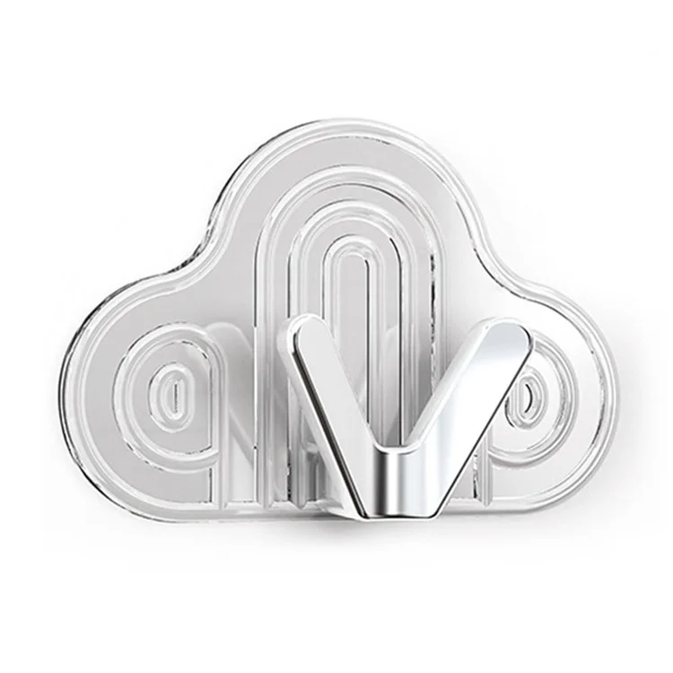 Nordic Cloud / Deer Antler Adhesive Hook Drill Free Hat Towel Hanger - Cloud / Transparent
