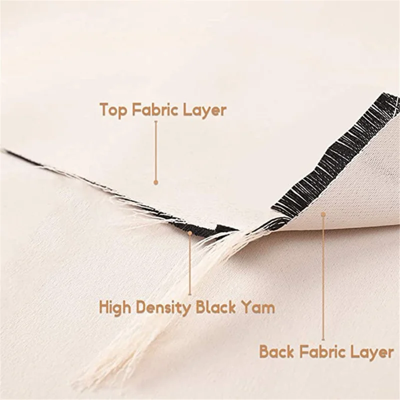 W52xH84 Inch Light Blocking Waterproof Polyester Curtain for Cabana Patio Lanai Terrace - 5