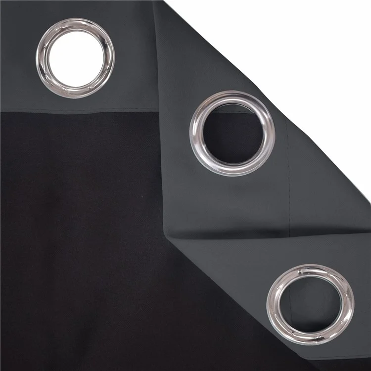 Cortinas Blackout Sólidas de Alta Qualidade para Quarto, 1,3x1,6m - Cinza Escuro