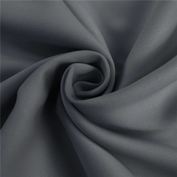 1.3x2.13m High Blackout Solid Color Bedroom Curtains with Eyelets - Dark Grey