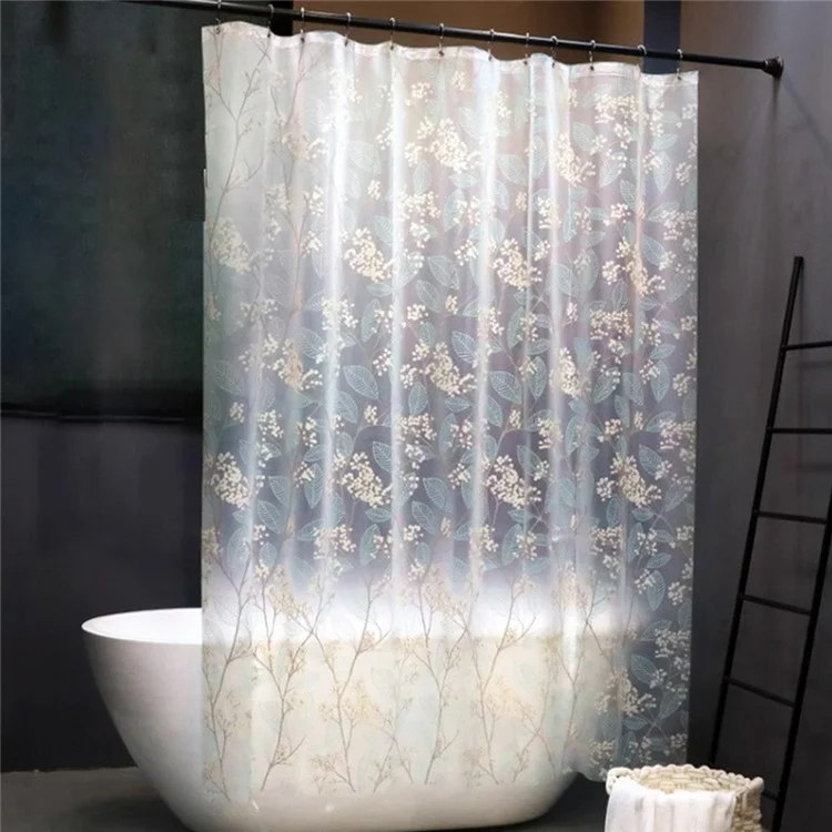 1,8 x 1,8 m wasserdichter EVA-Duschvorhang mit bedrucktem Schimmelschutz - Holly