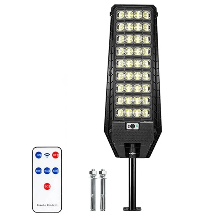 W7208-9 Capteur de mouvement humain Lampe solaire étanche Lampe de jardin brillante (9 rangées)