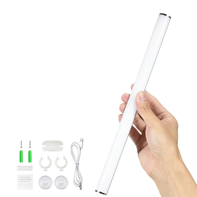 MFL-01 Suction Cup Mounted Mirror Front Makeup Fill Light Rechargeable Aluminum Alloy Light Bar