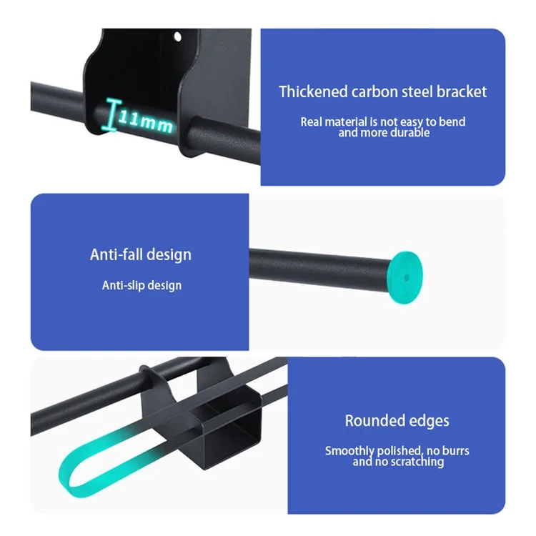 Suporte de Parede para Armazenamento de Chapéus de Aço Carbono