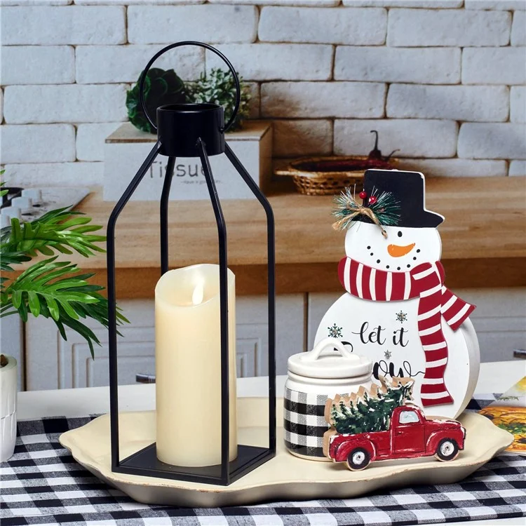 2Pcs / Set Simple Candle Lamp Holder Iron Art Home Garden Desktop Candlestick Ornament, without Candle