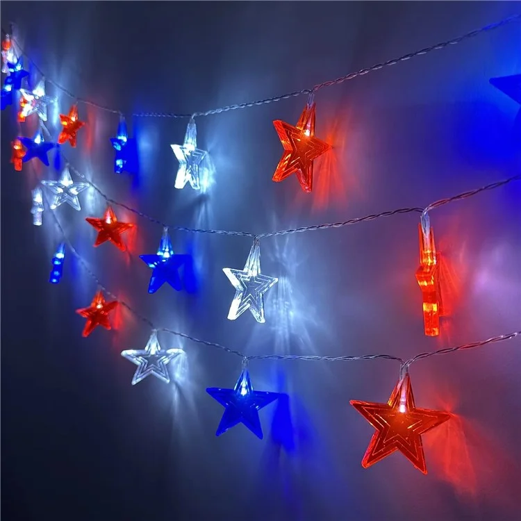 6,5 m 30-LED-Sterndesign-Lichterkette 8 Modi Solar Outdoor Garden Yard Dekorationsleuchte