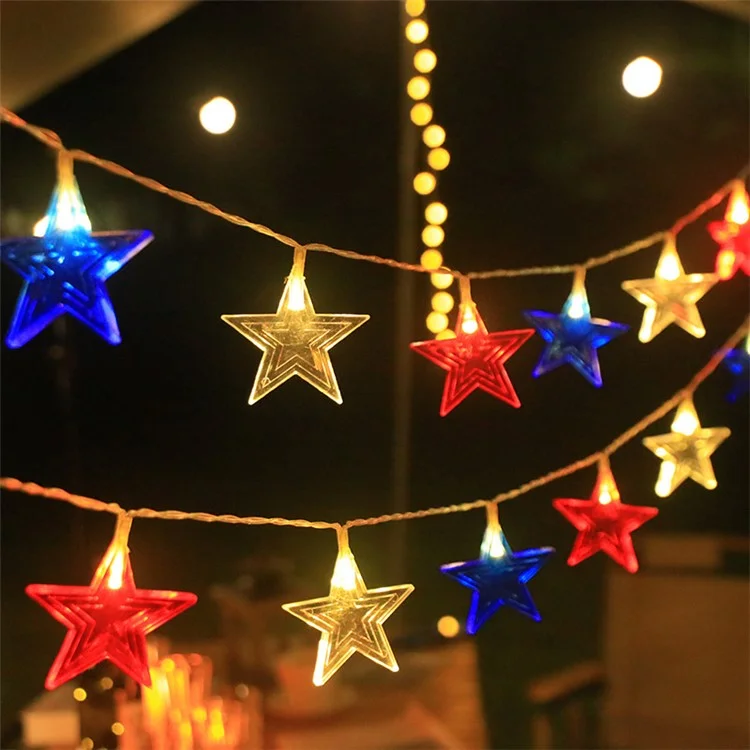 6,5 m 30-LED-Sterndesign-Lichterkette 8 Modi Solar Outdoor Garden Yard Dekorationsleuchte