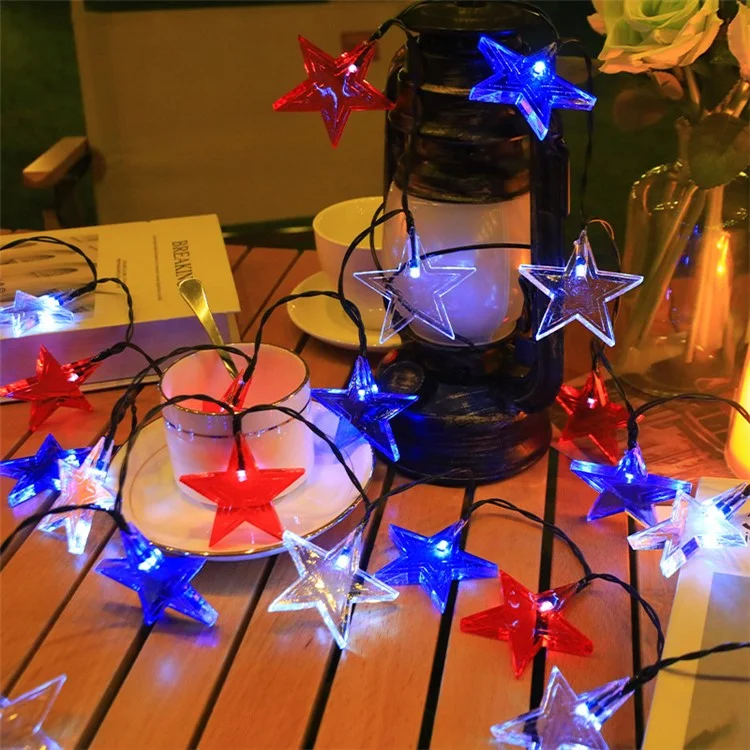 6,5 m 30-LED-Sterndesign-Lichterkette 8 Modi Solar Outdoor Garden Yard Dekorationsleuchte