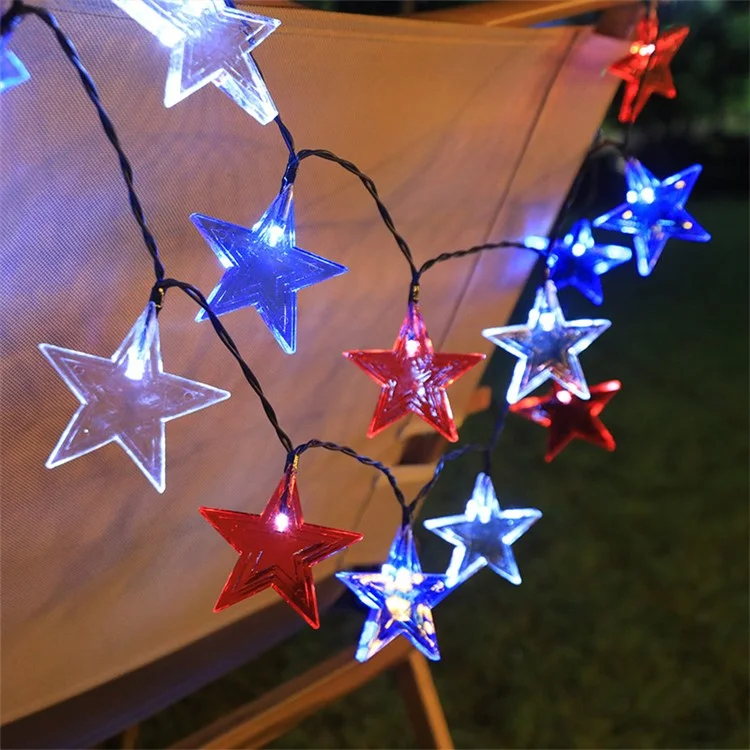 6,5 m 30-LED-Sterndesign-Lichterkette 8 Modi Solar Outdoor Garden Yard Dekorationsleuchte
