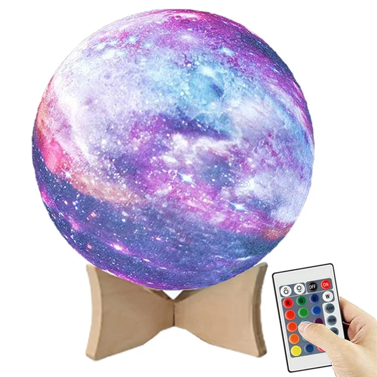 Luce a LED per la luna da 16 colori ricaricabile con controllo touch / tap e telecomando, decorazione per la casa