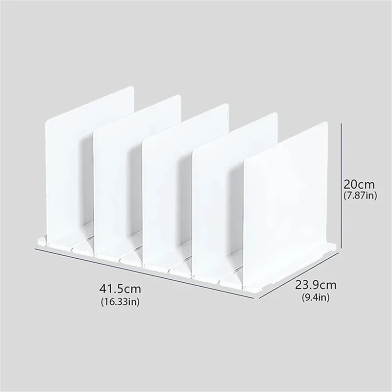 Wardrobe Closet Organizer Shelf 5 Partition Boards Plastic Handbag Storage Rack
