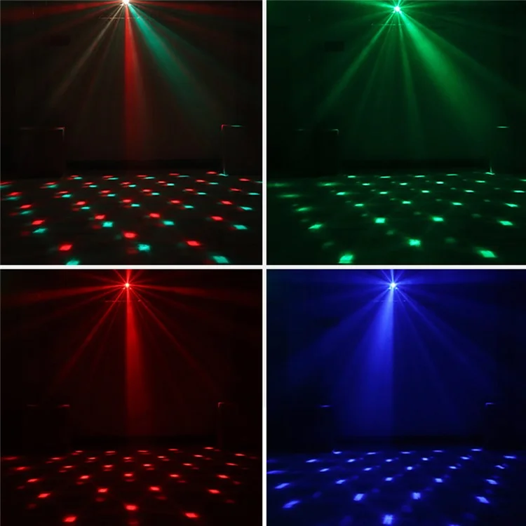 Bola mágica RGB Laser Strobe Stage Projetor de luz Voz ativada Controle remoto Home Party Lamp